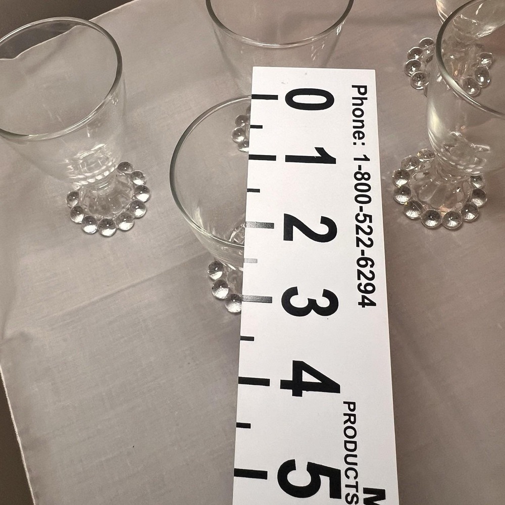 Vintage Anchor Hocking Berwick Boopie Bubble 4" Wine Glasses Goblets Set Of 5 - Picture 5 of 6
